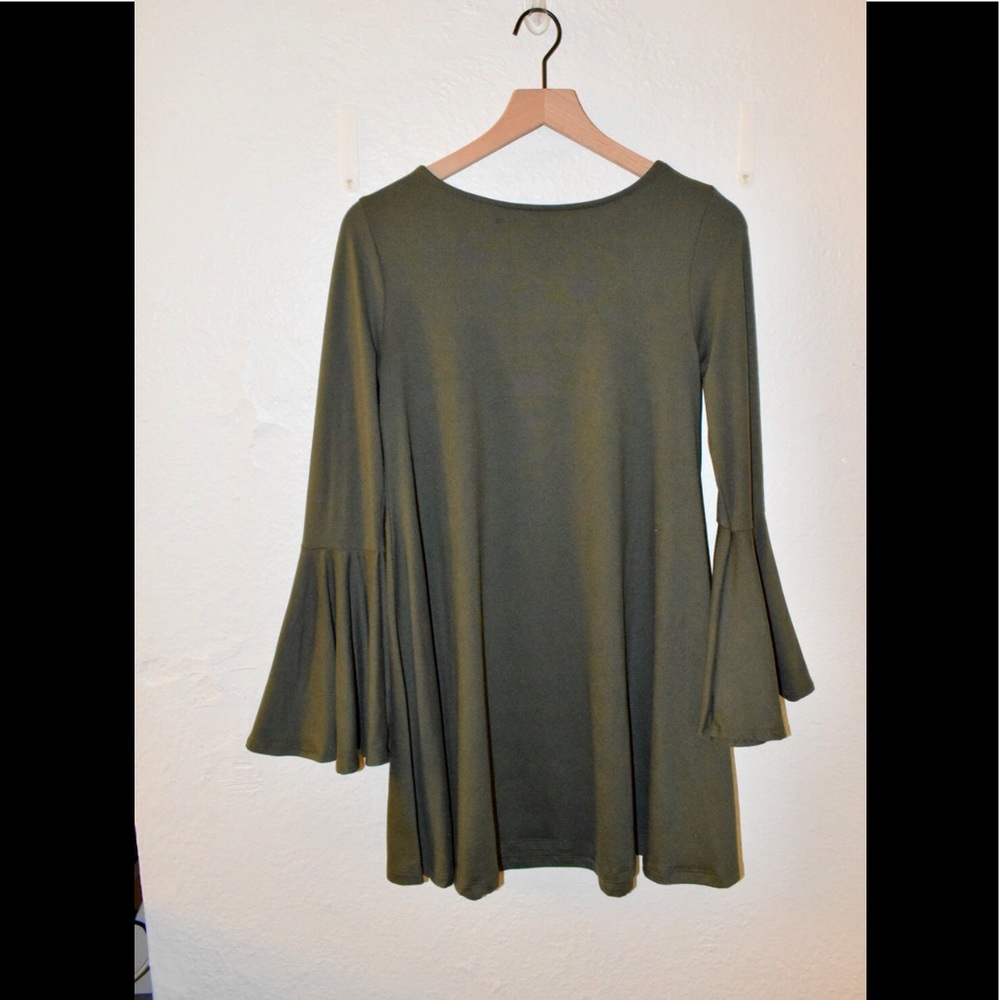Altar'd State | olive long sleeve dress